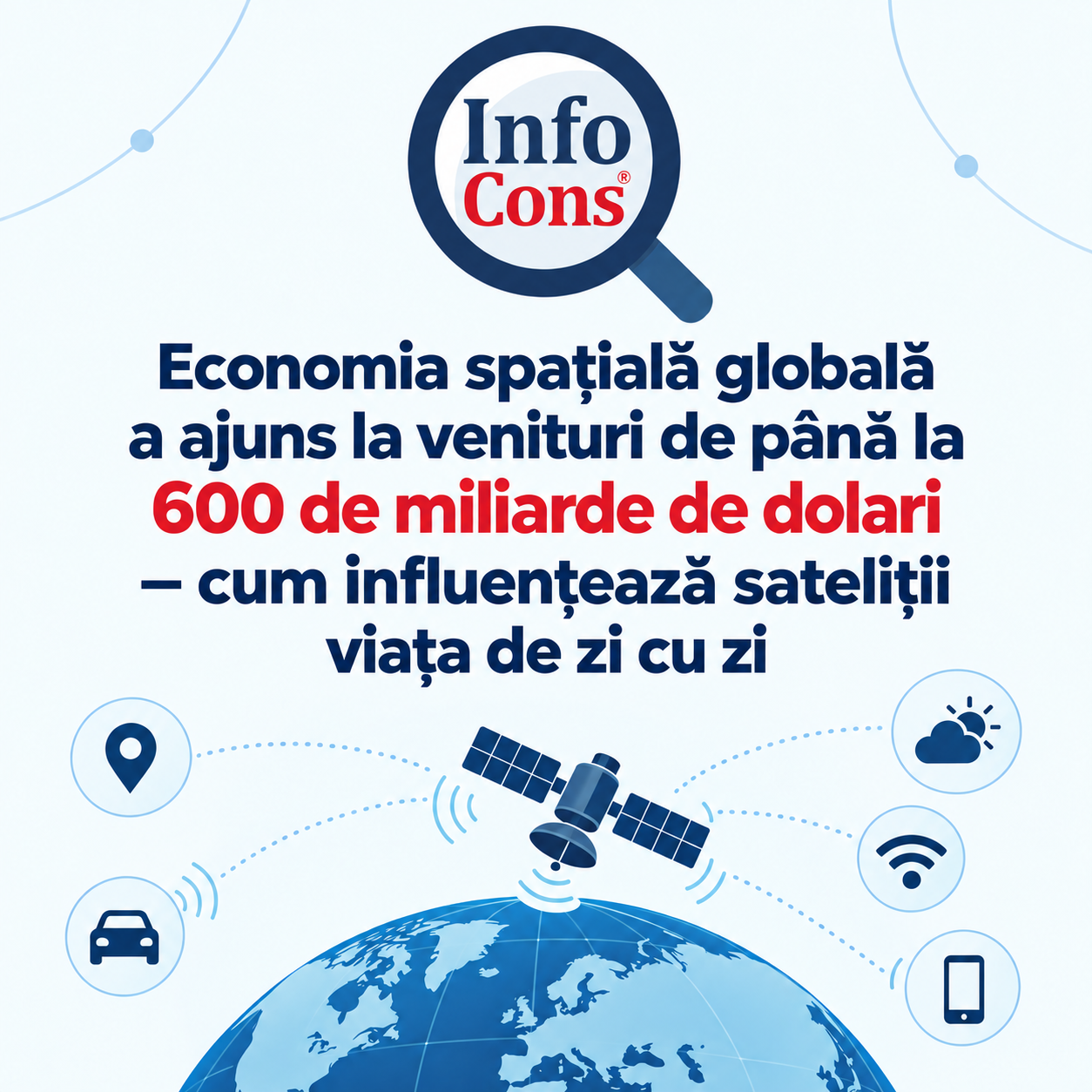 Economia spațială globală a ajuns la venituri de până la 600 de miliarde de dolari – cum influențează sateliții viața de zi cu zi