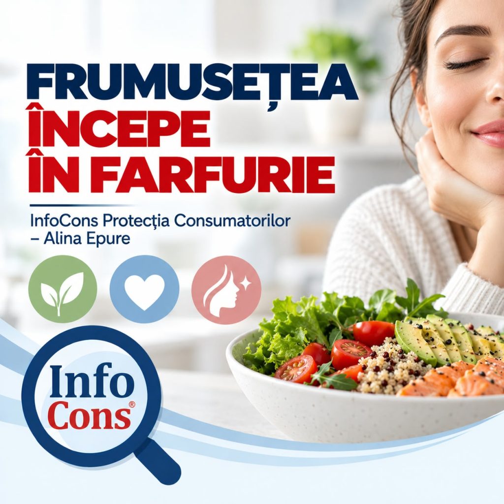 FRUMUSEȚEA ÎNCEPE ÎN FARFURIE ? CE POATE ȘI CE NU POATE FACE ALIMENTAȚIA PENTRU PIELE - InfoCons Protecția Consumatorilor – Alina Epure