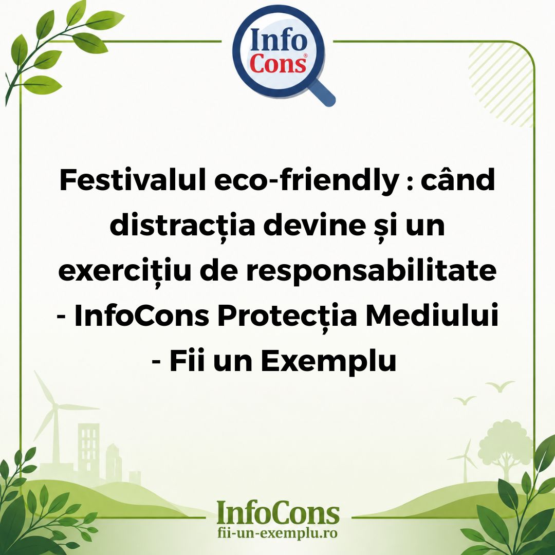 Festivalul eco-friendly : când distracția devine și un exercițiu de responsabilitate - InfoCons Protecția Mediului - Fii un Exemplu - Adriana Calcan