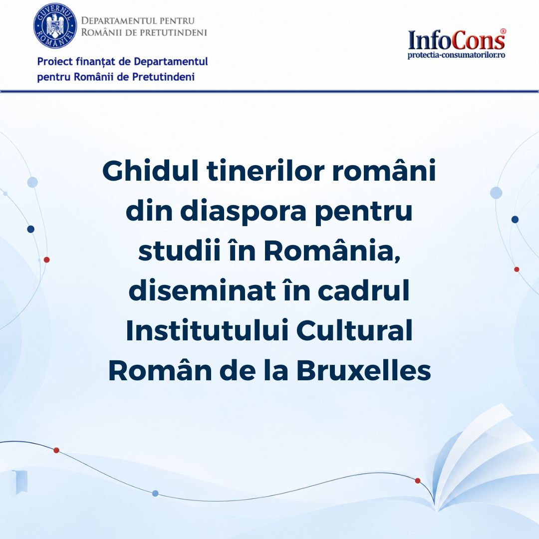 ProEduHub : Ghidul tinerilor români din diaspora pentru studii în România , diseminat în cadrul Institutului Cultural Român de la Bruxelles