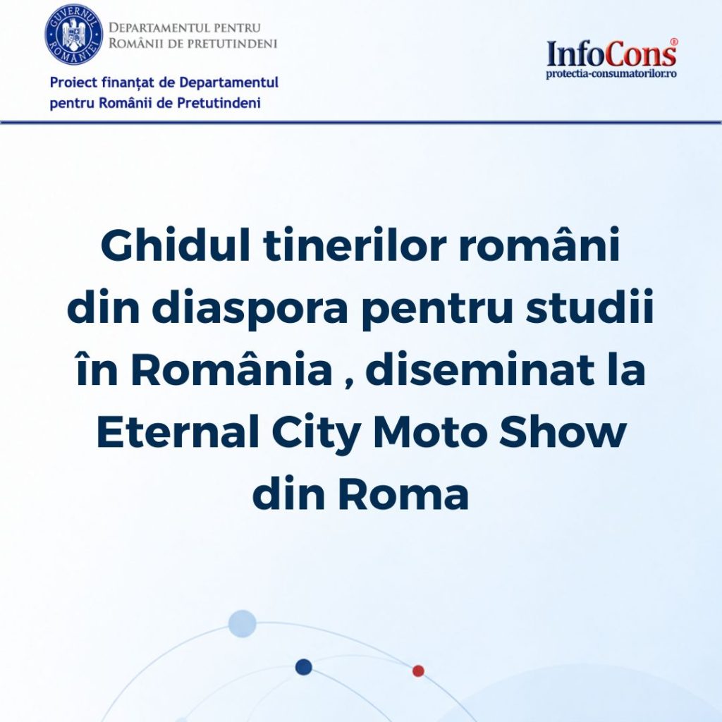 ProEduHub : Ghidul tinerilor rom&acirc;ni din diaspora pentru studii &icirc;n Rom&acirc;nia , diseminat la Eternal City Moto Show din Roma