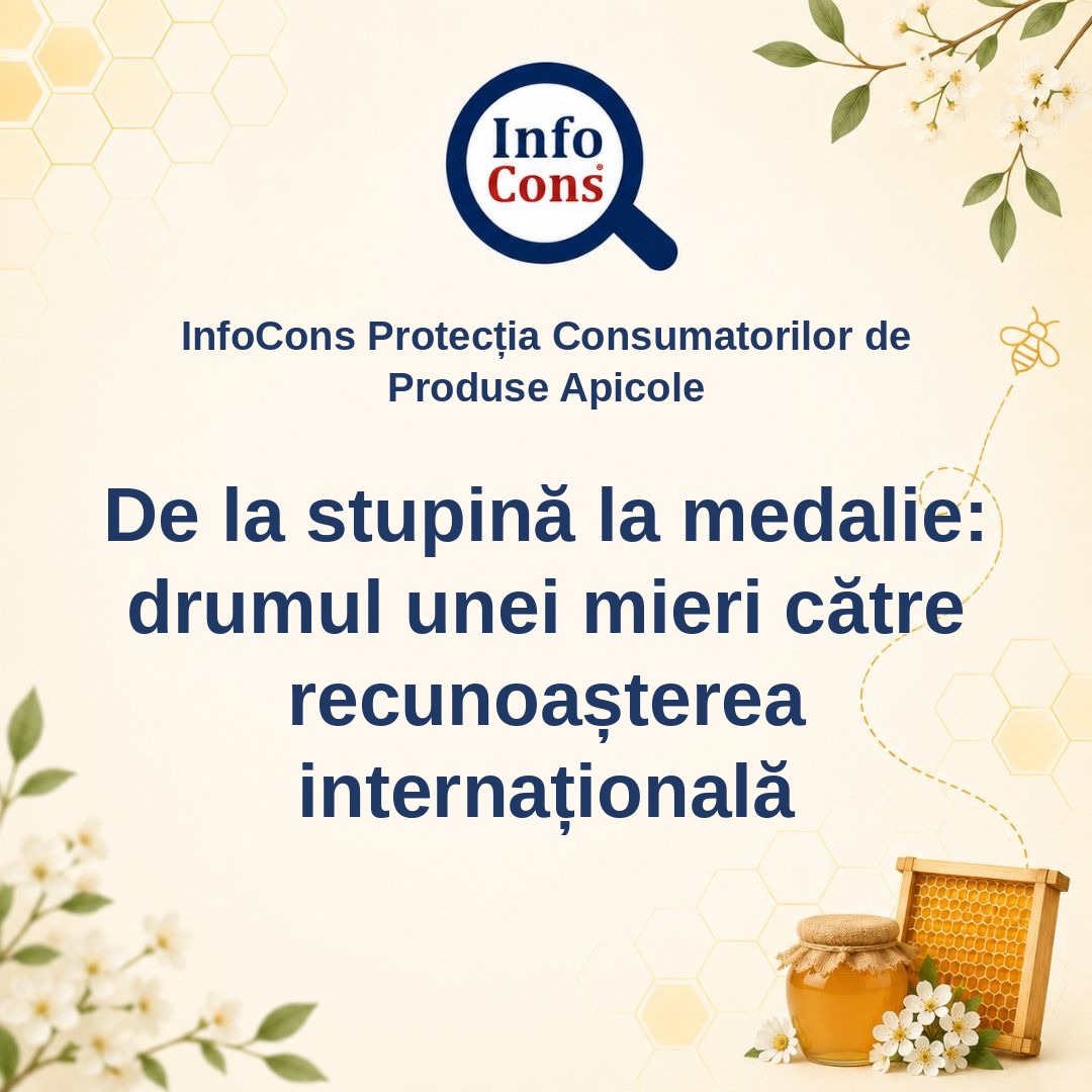InfoCons Protecția Consumatorilor de Produse Apicole - De la stupină la medalie : drumul unei mieri către recunoașterea internațională – Cosmin Herța