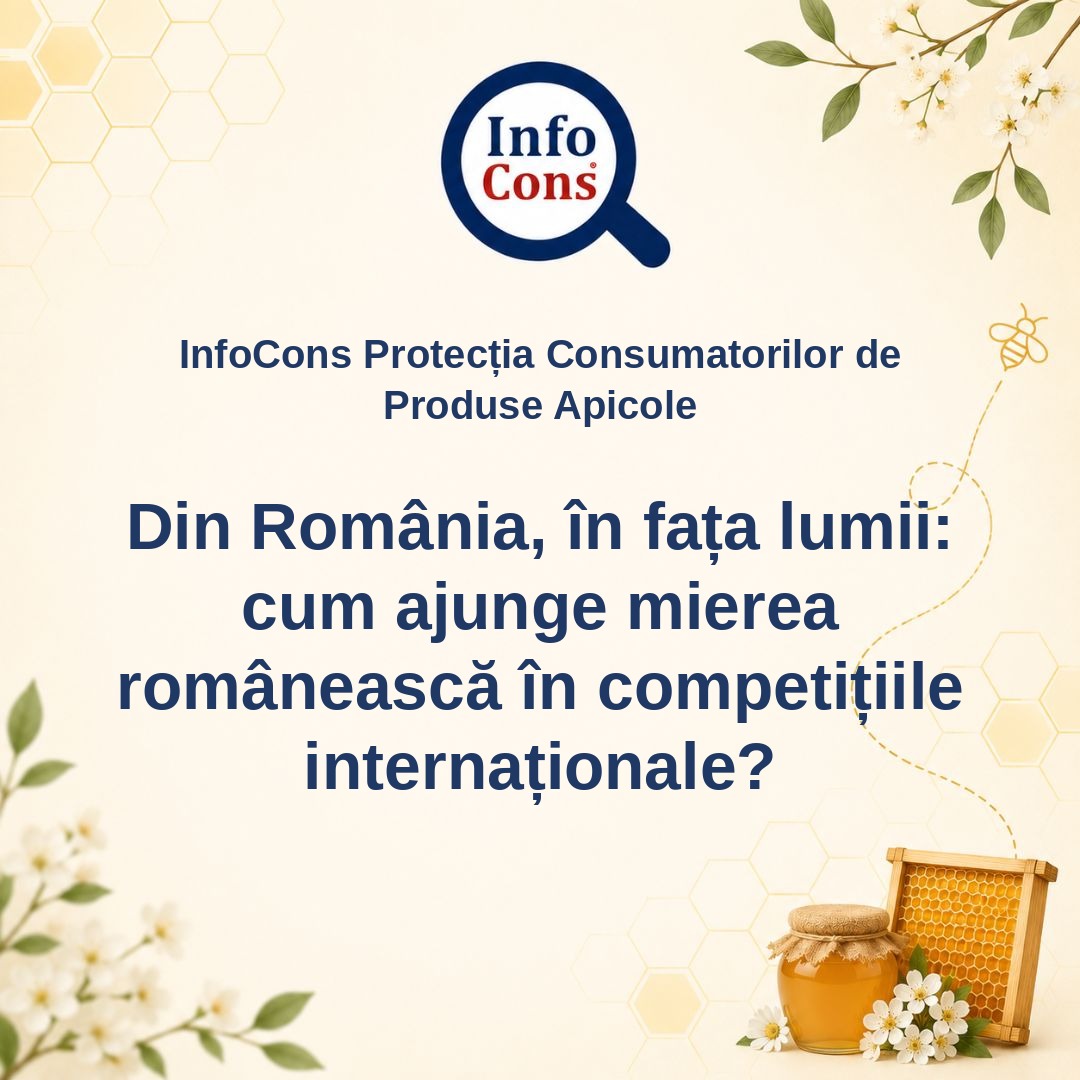 InfoCons Protecția Consumatorilor de Produse Apicole - Din România, în fața lumii : cum ajunge mierea românească în competițiile internaționale – Cosmin Herța
