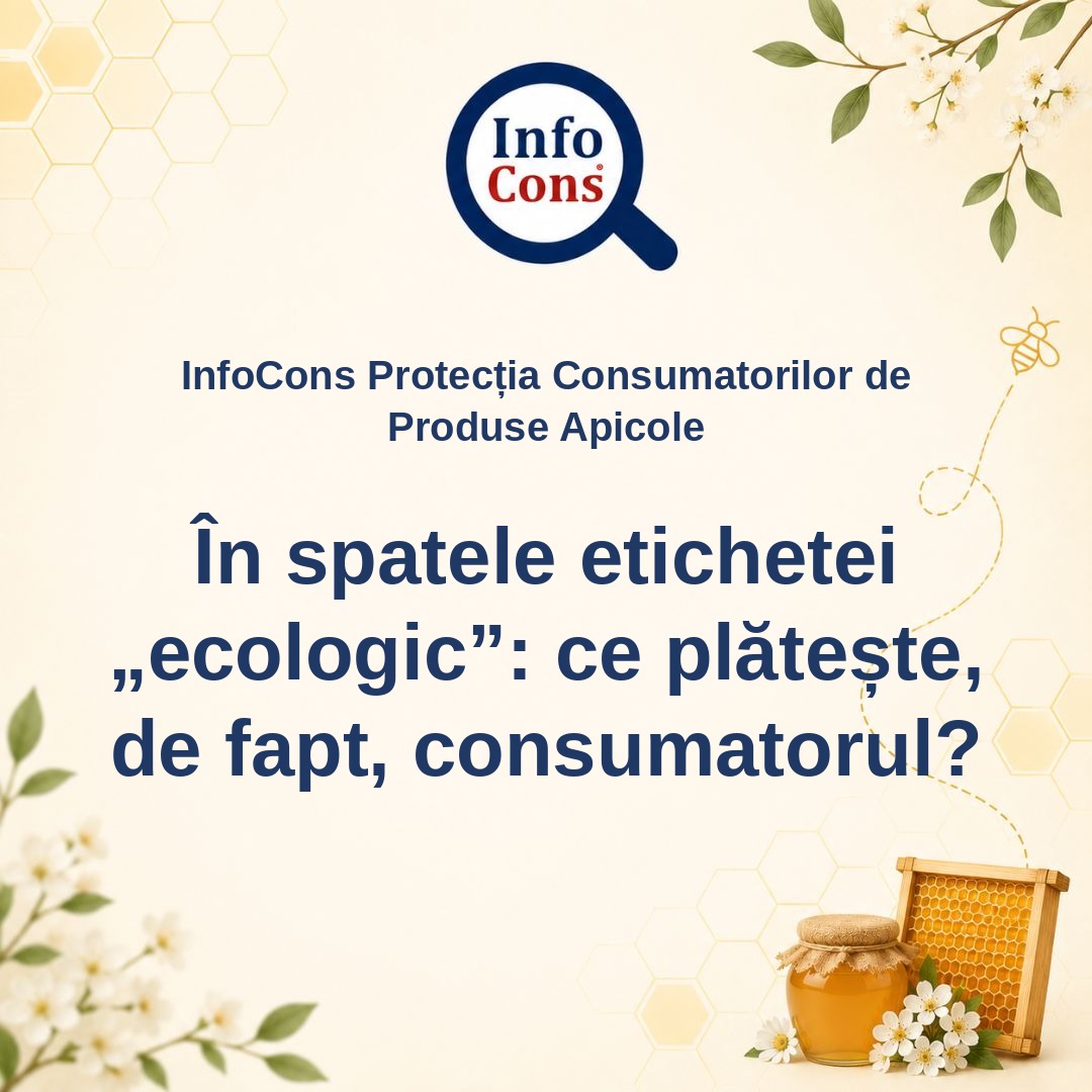 InfoCons Protecția Consumatorilor de Produse Apicole - În spatele etichetei „ecologic” : ce plătește, de fapt, consumatorul – Cosmin Herța