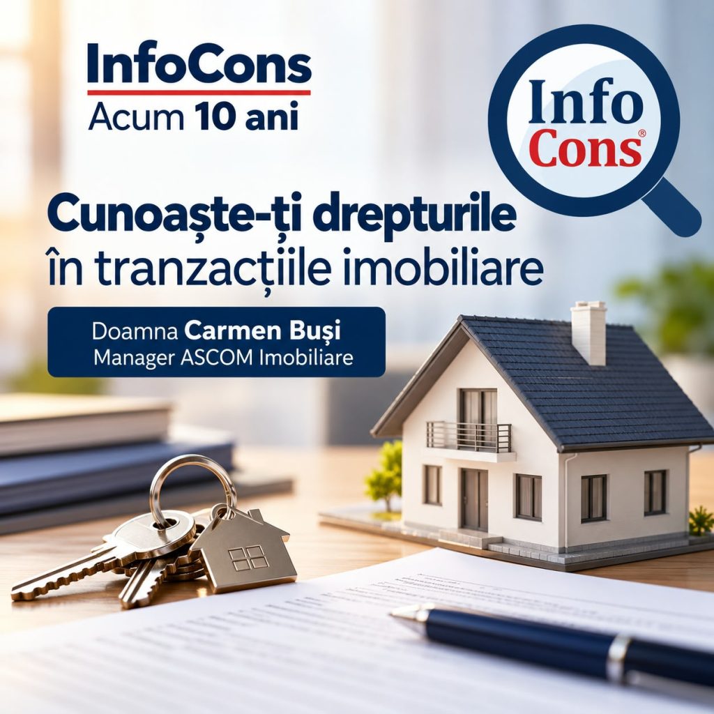 InfoCons acum 10 ani - Cunoaște-ți drepturile &icirc;n tranzacțiile imobiliare - doamna Carmen Buși, manager ASCOM Imobiliare