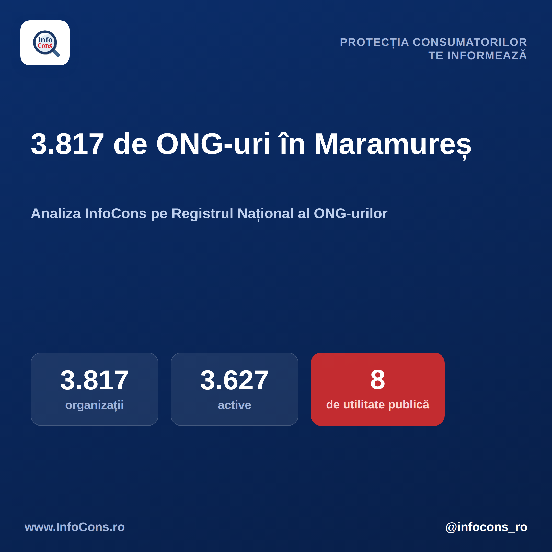 InfoCons te informeaza - 3.817 ONG-uri in judetul Maramures
