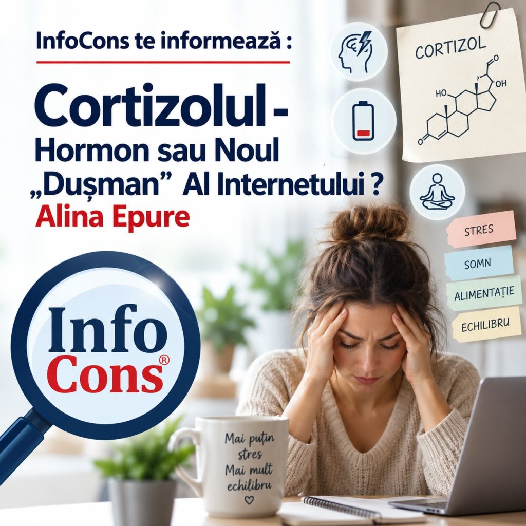 InfoCons te informează : Cortizolul - Hormon sau Noul &bdquo;Dușman&rdquo; Al Internetului ? &ndash; Alina Epure