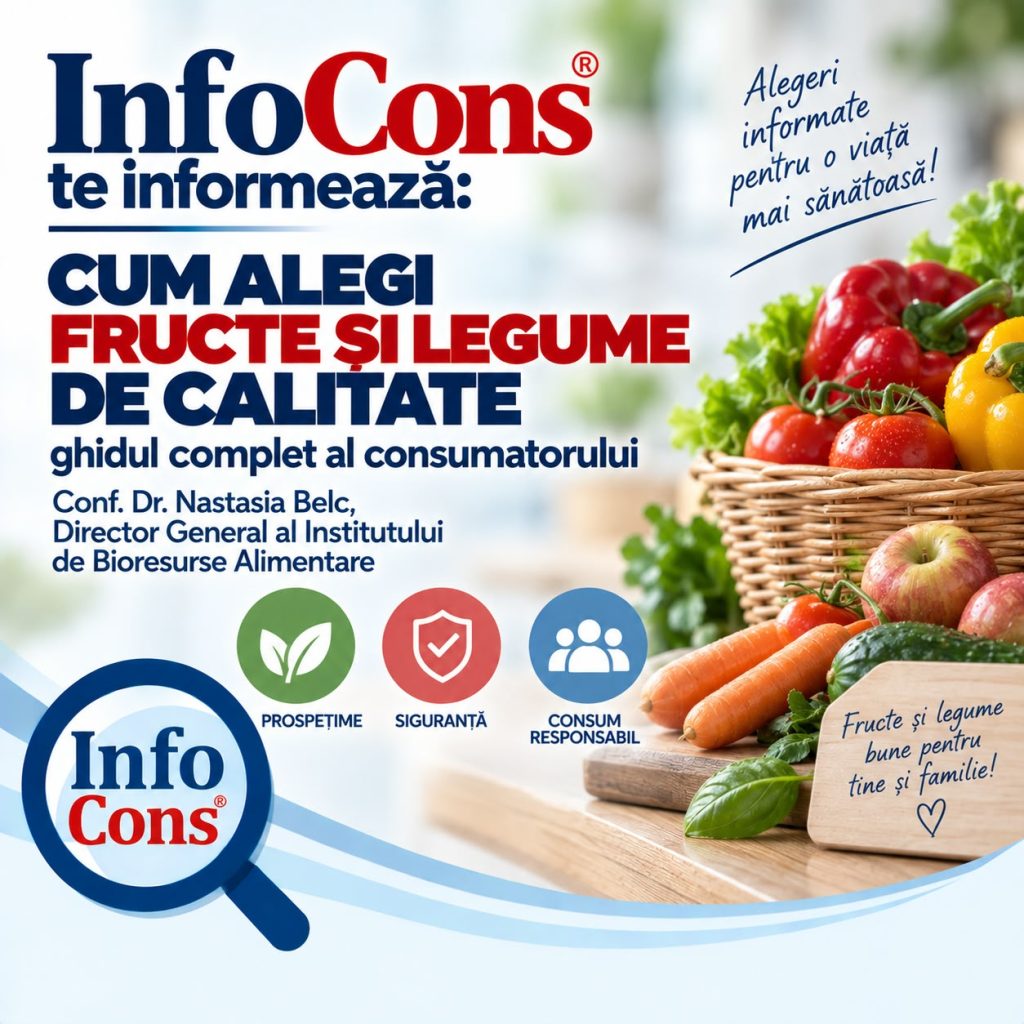 InfoCons te informează : Cum alegi fructe și legume de calitate ghidul complet al consumatorului - Conf. Dr. Nastasia Belc, Director General al Institutului de Bioresurse Alimentare