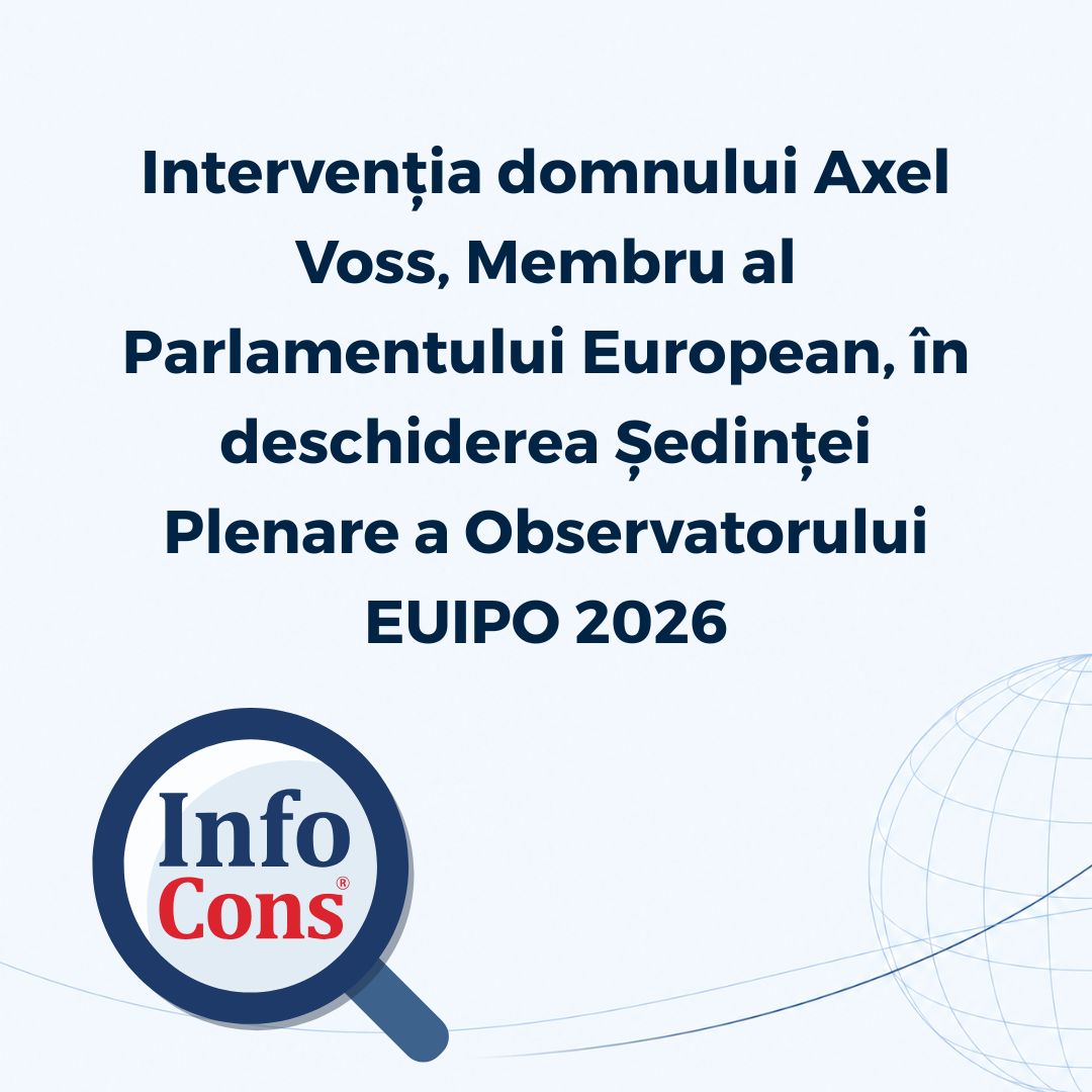 Intervenția domnului Axel Voss , Membru al Parlamentului European , în deschiderea Ședinței Plenare a Observatorului EUIPO 2026
