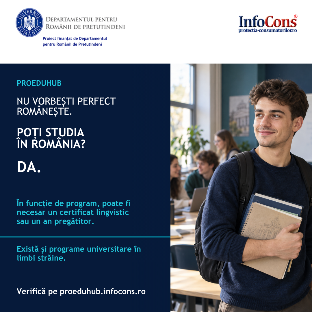 ProEduHub : Nu vorbești perfect limba română , dar vrei să studiezi în România ? Află ce opțiuni ai !