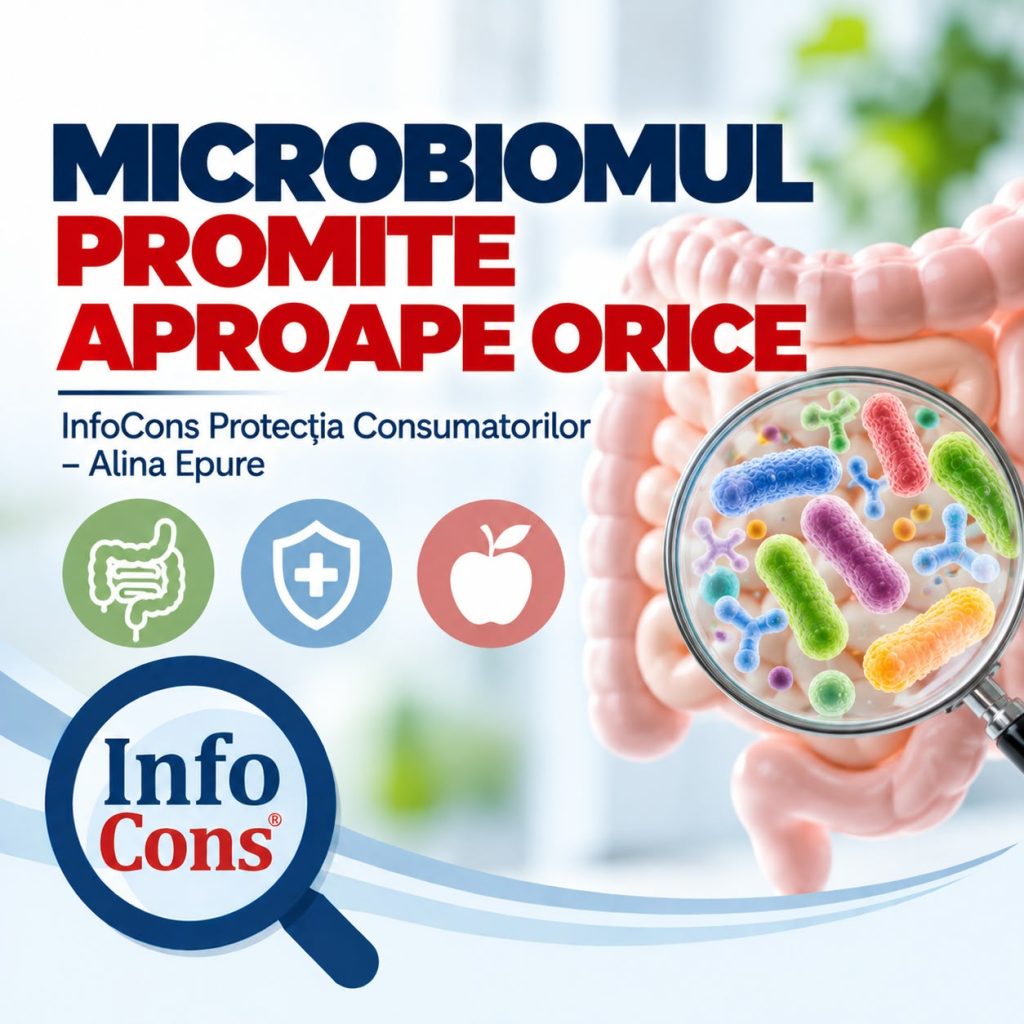MICROBIOMUL PROMITE APROAPE ORICE. CÂT ESTE ȘTIINȚĂ ȘI CÂT ESTE MARKETING ? - InfoCons Protecția Consumatorilor – Alina Epure
