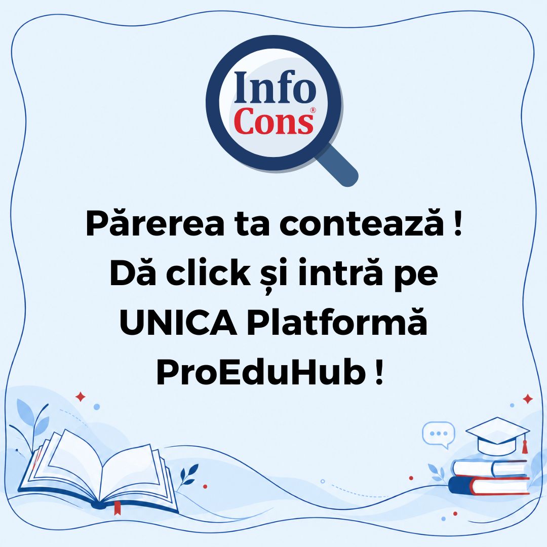 Părerea ta contează ! Dă click și intră pe UNICA Platformă ProEduHub ! România 23,0% - Irlanda 66,8%
