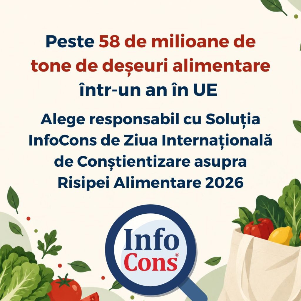Peste 58 de milioane de tone de deșeuri alimentare &icirc;ntr-un an &icirc;n UE &ndash; Alege responsabil cu Soluția InfoCons de Ziua Internațională de Conștientizare asupra Risipei Alimentare 2026