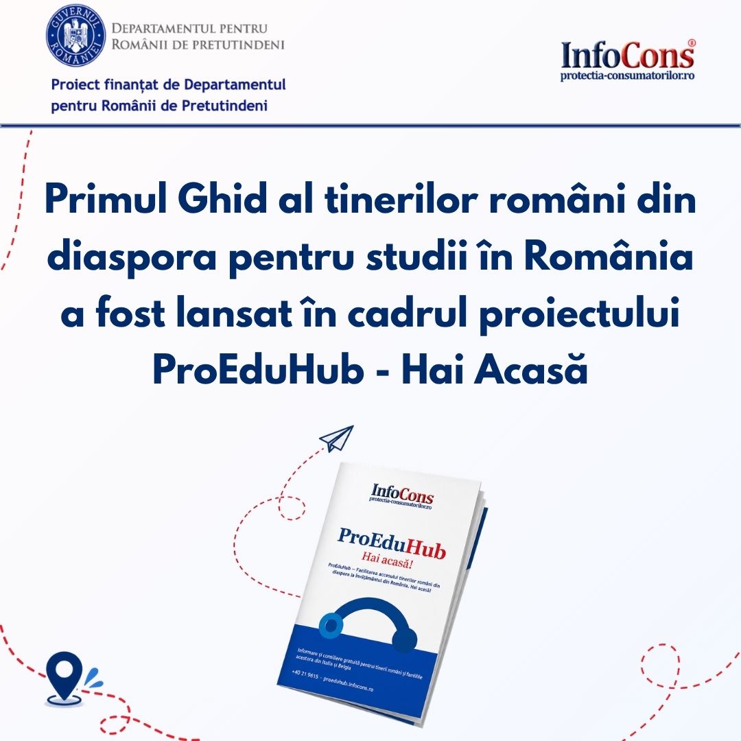 Primul Ghid al tinerilor români din diaspora pentru studii în România a fost lansat în cadrul proiectului ProEduHub - Hai Acasă