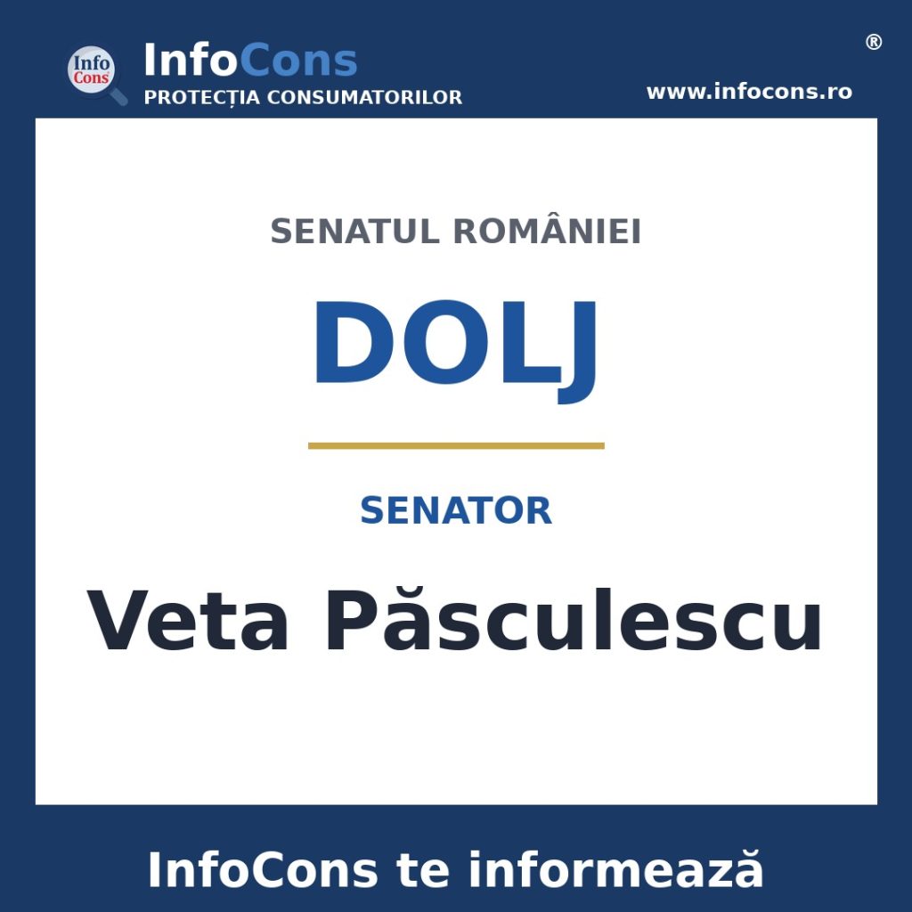 Senatul Rom&acirc;niei și senatoarea Veta Păsculescu &ndash; InfoCons te informează