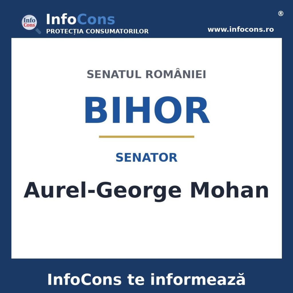 Senatul Rom&acirc;niei și senatorul Aurel-George Mohan &ndash; InfoCons te informează