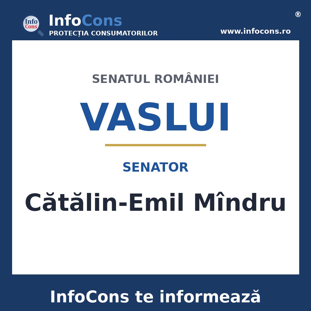 Senatul României și senatorul Cătălin-Emil Mîndru – InfoCons te informează