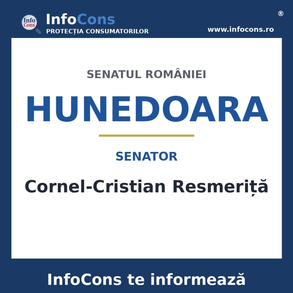 Senatul României și senatorul Cornel-Cristian Resmeriță – InfoCons te informează