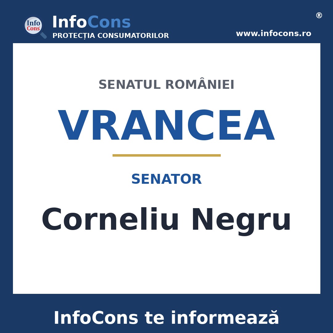 Senatul Rom&acirc;niei și senatorul Corneliu Negru &ndash; InfoCons te informează
