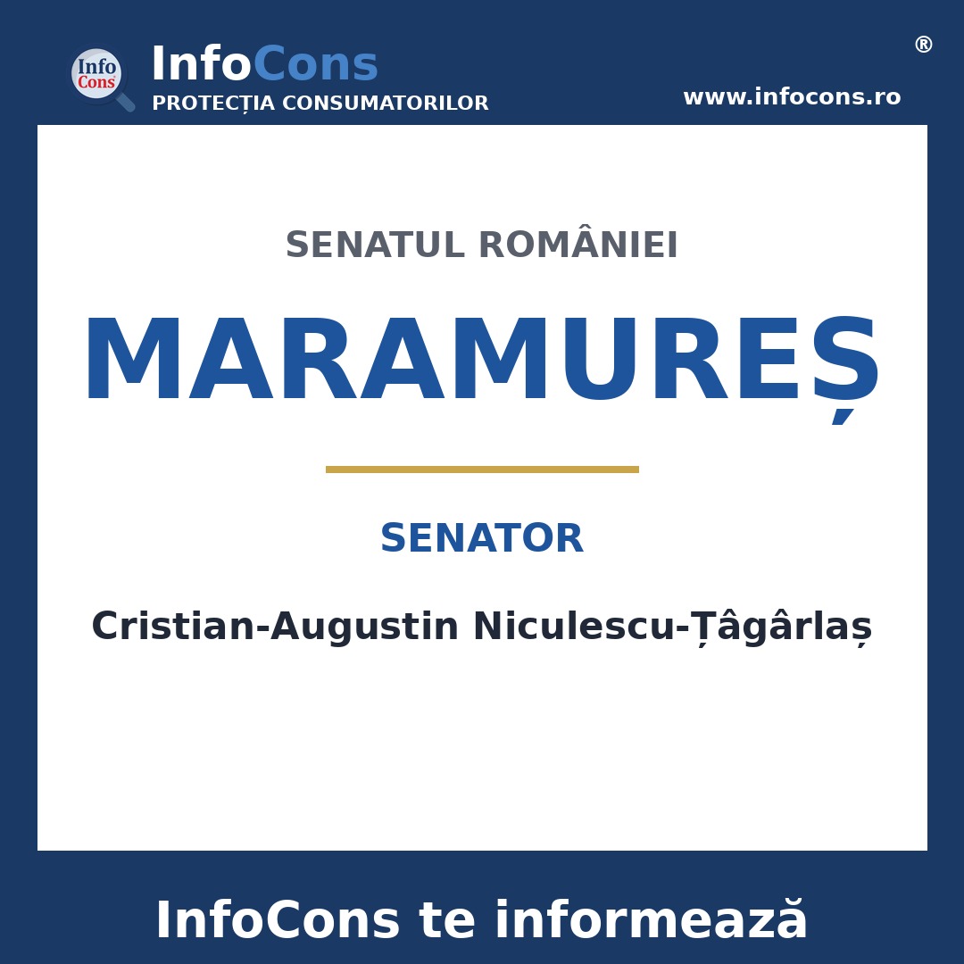 Senatul României și senatorul Cristian-Augustin Niculescu-Țâgârlaș – InfoCons te informează
