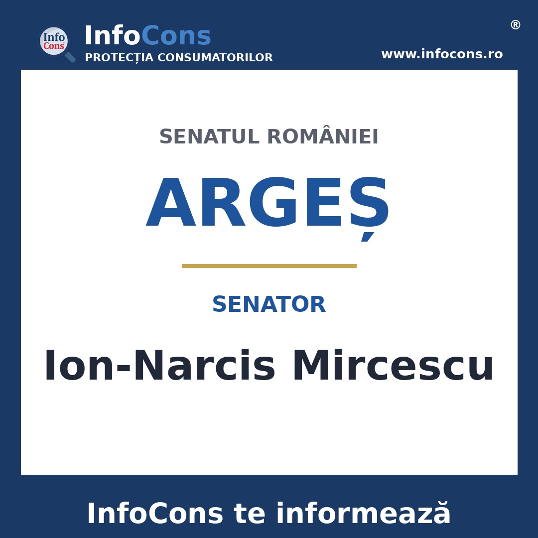 Senatul României și senatorul Ion-Narcis Mircescu – InfoCons te informează