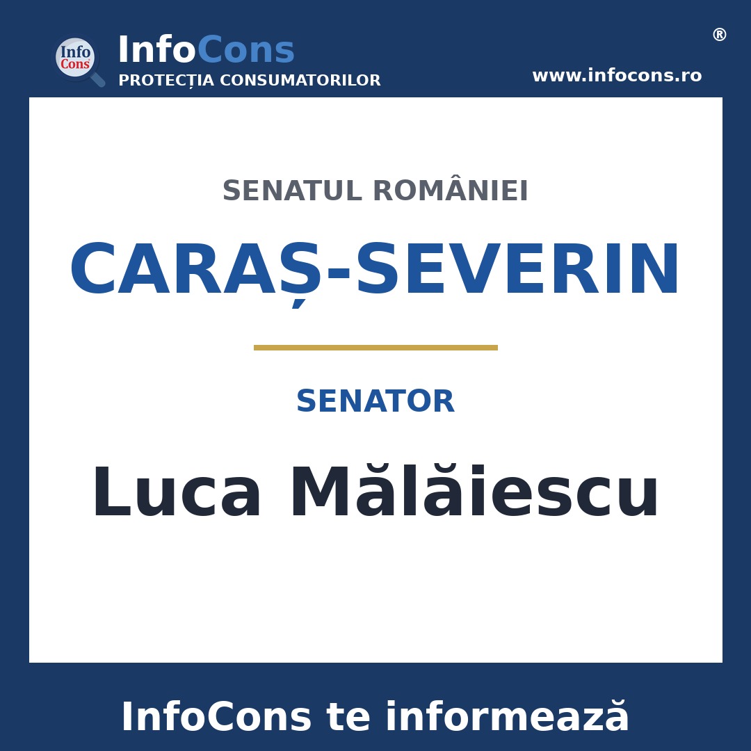 Senatul României și senatorul Luca Mălăiescu – InfoCons te informează