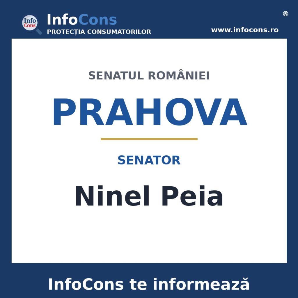 Senatul Rom&acirc;niei și senatorul Ninel Peia &ndash; InfoCons te informează