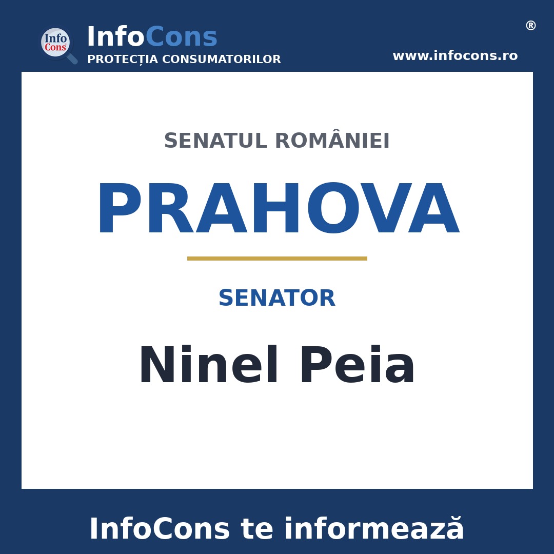 Senatul României și senatorul Ninel Peia – InfoCons te informează