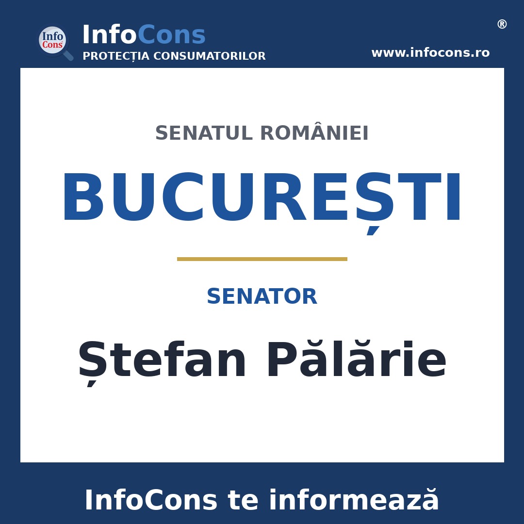 Senatul României și senatorul Ștefan Pălărie – InfoCons te informează