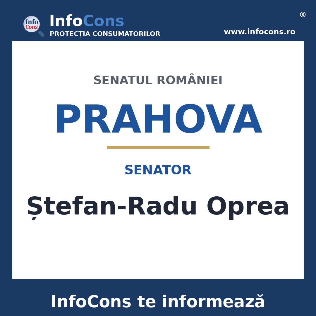 Senatul României și senatorul Ștefan-Radu Oprea – InfoCons te informează