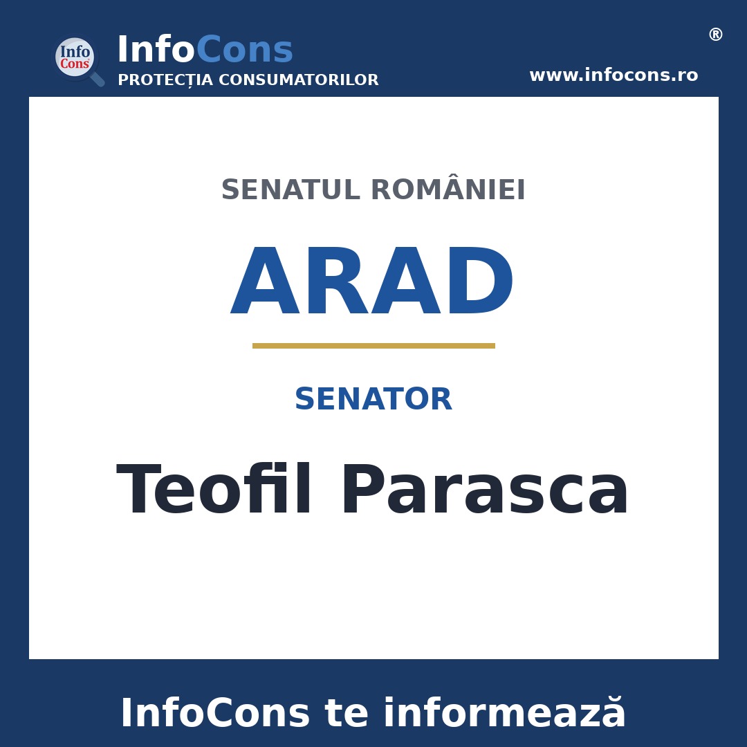 Senatul României și senatorul Teofil Parasca – InfoCons te informează