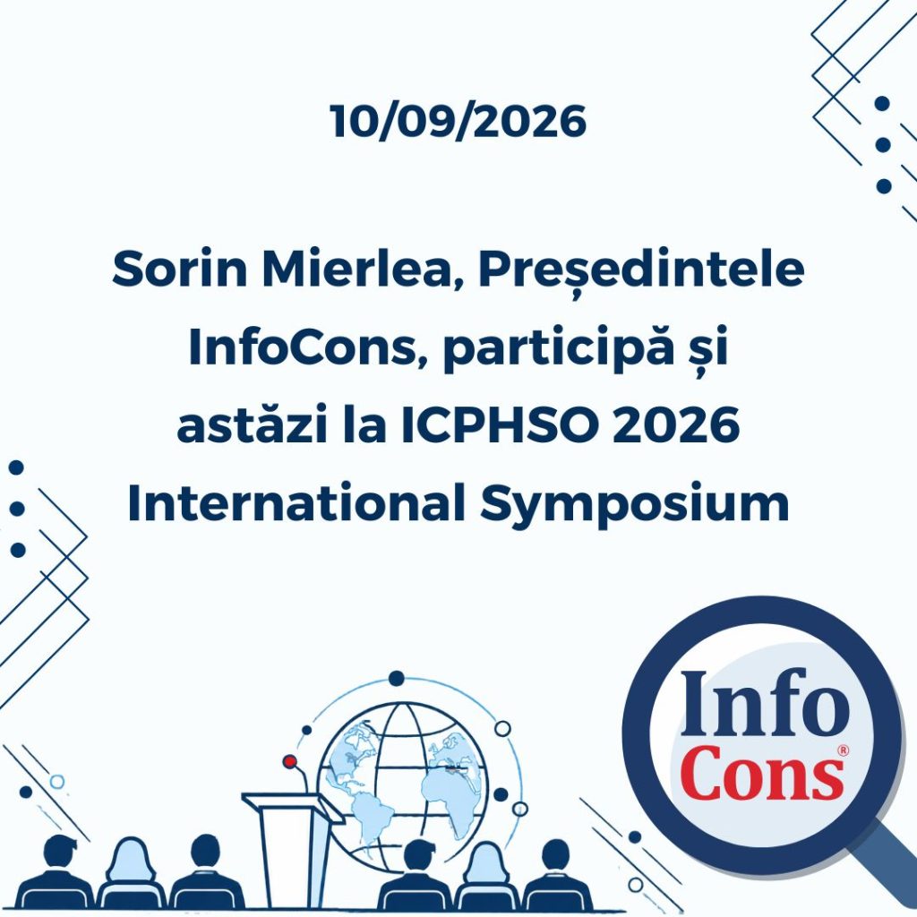 Sorin Mierlea , Președintele InfoCons Protecția Consumatorilor , participă și astăzi la ICPHSO 2026 International Symposium