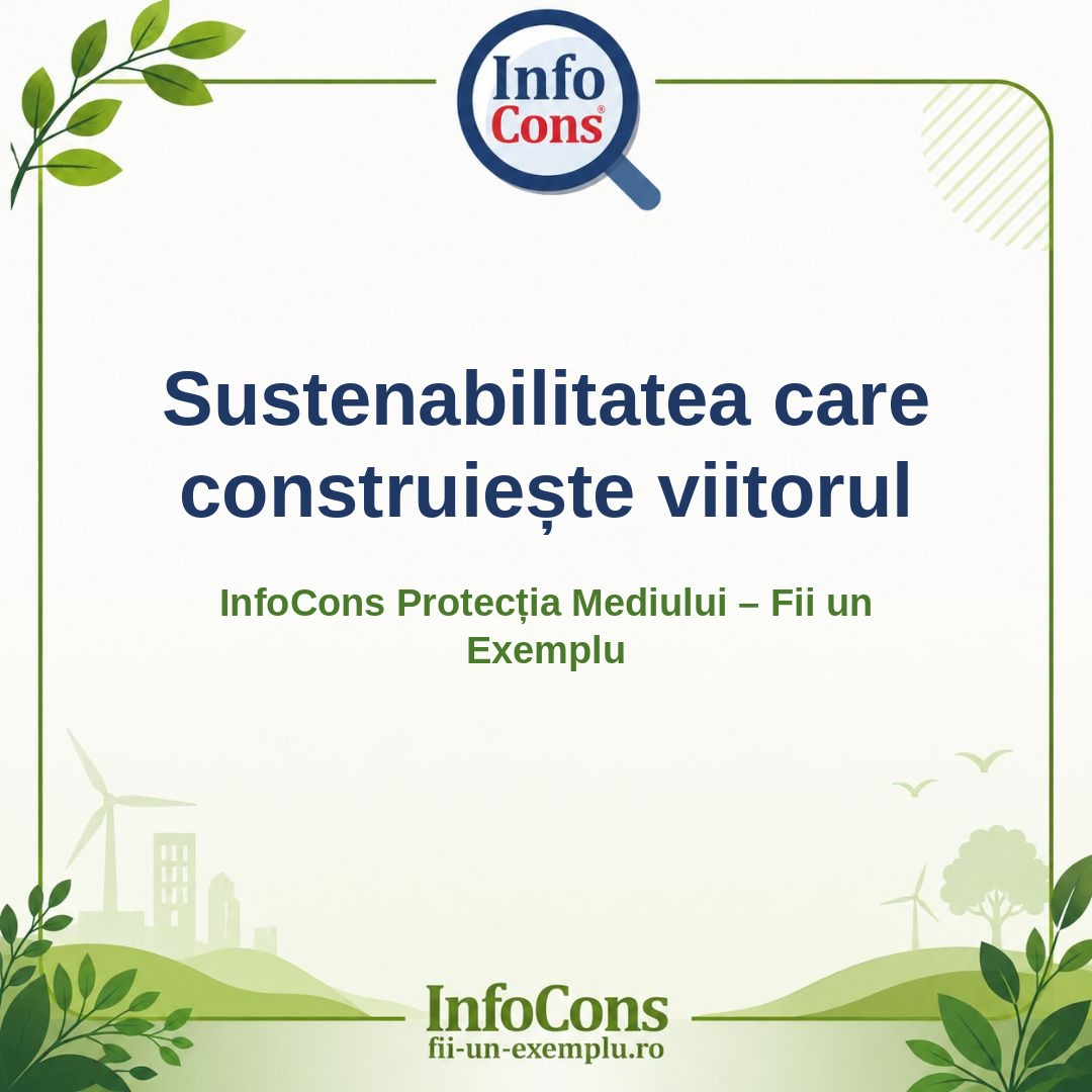 Sustenabilitatea care construiește viitorul – InfoCons Protecția Mediului – Fii un Exemplu – Adriana Calcan