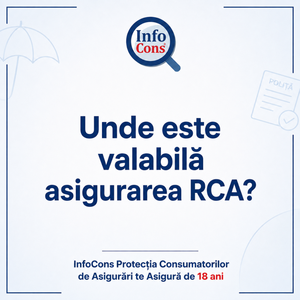 Unde este valabilă asigurarea RCA – InfoCons Protecția Consumatorilor de Asigurări te Asigură de 18 ani