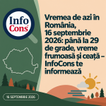 Vremea de azi în România , 16 septembrie 2026 până la 29 de grade, vreme frumoasă și ceață – InfoCons te informează