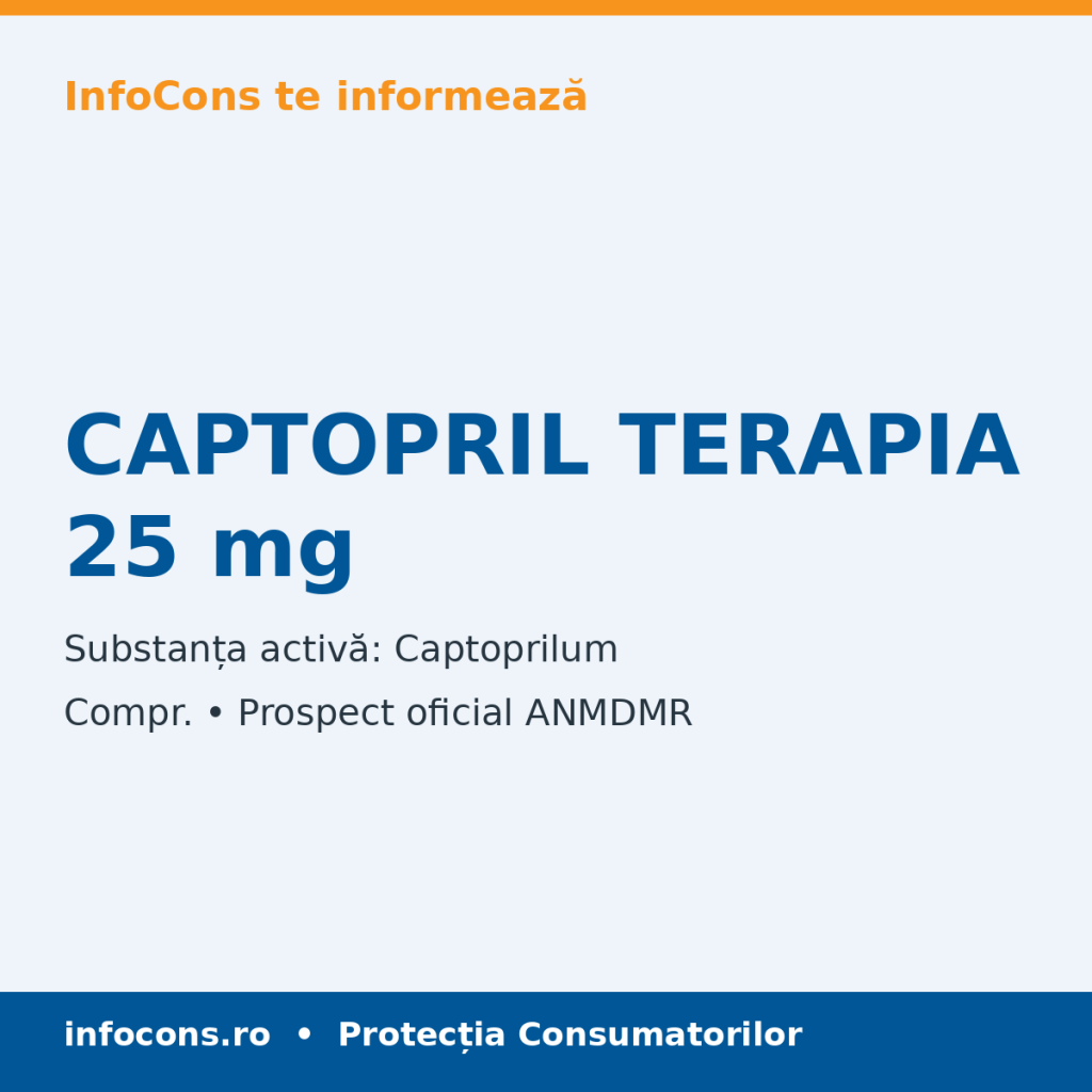 CAPTOPRIL TERAPIA 25 mg - Prospect Medical - InfoCons