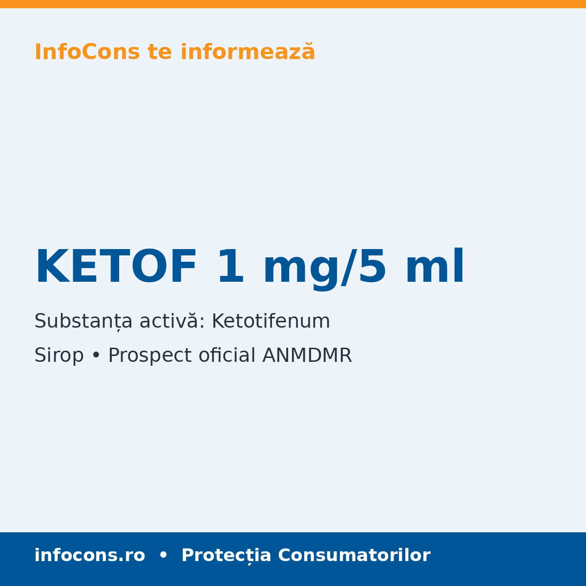 KETOF 1 mg/5 ml - Prospect Medical - InfoCons