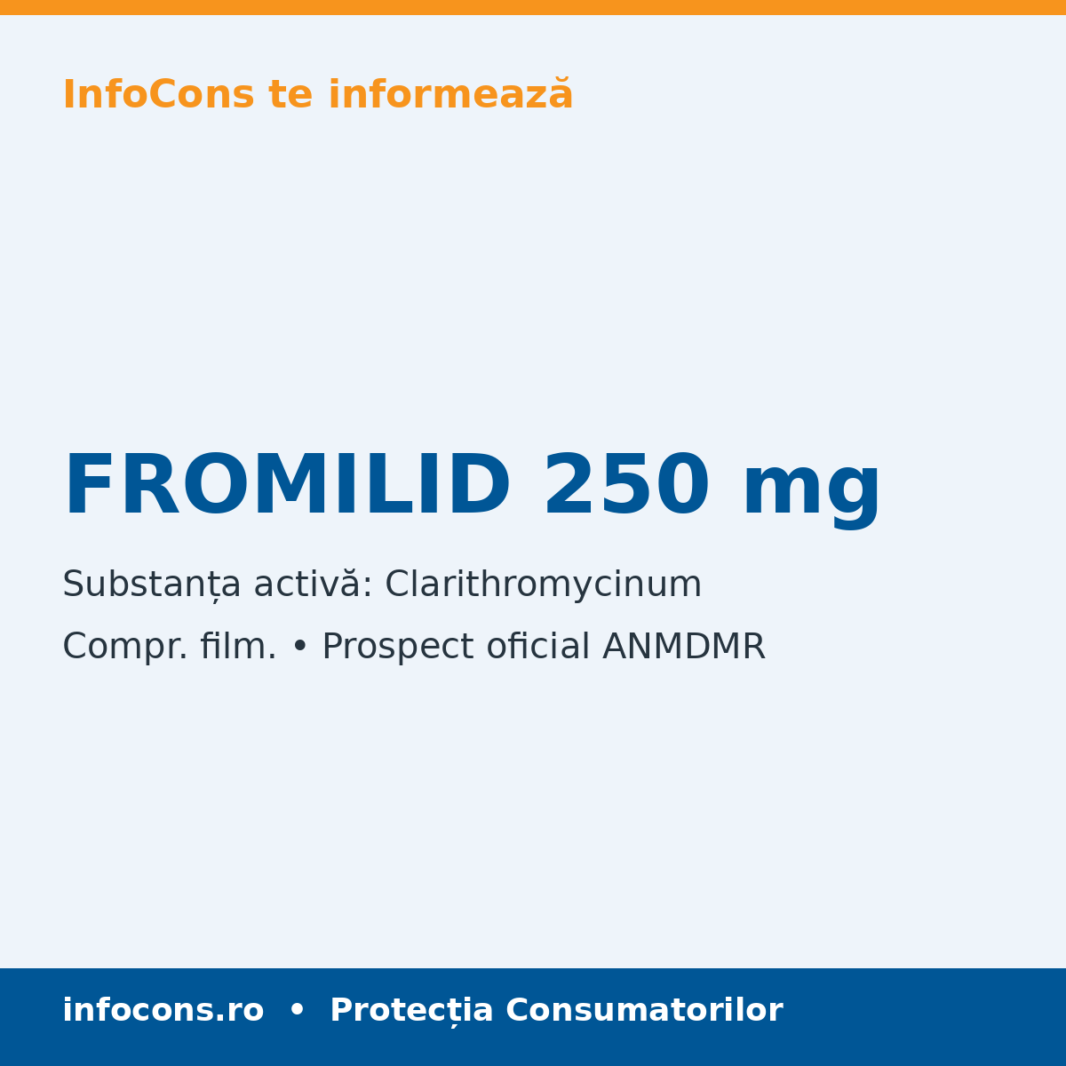 FROMILID 250 mg - Prospect Medical - InfoCons