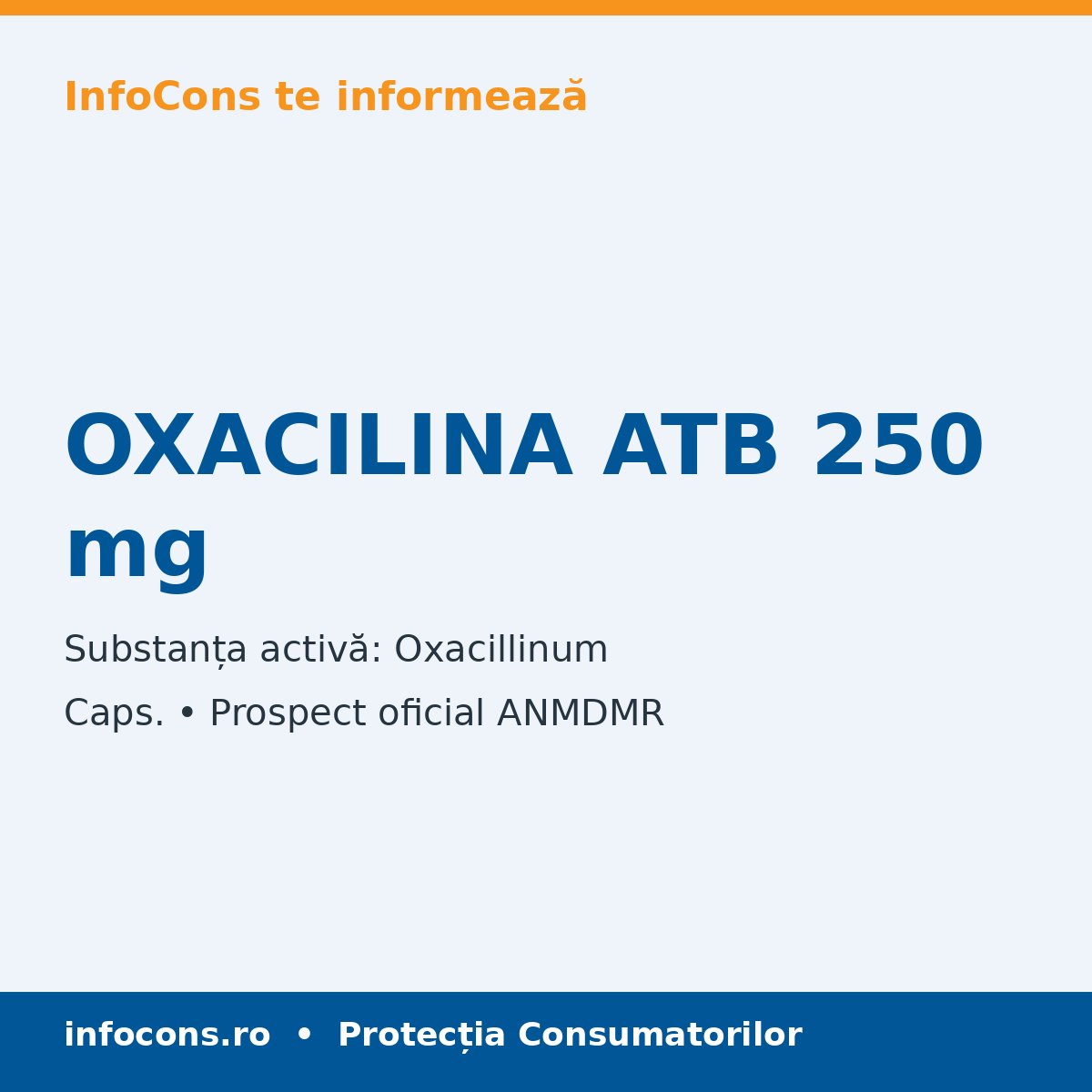 OXACILINA ATB 250 mg - Prospect Medical - InfoCons