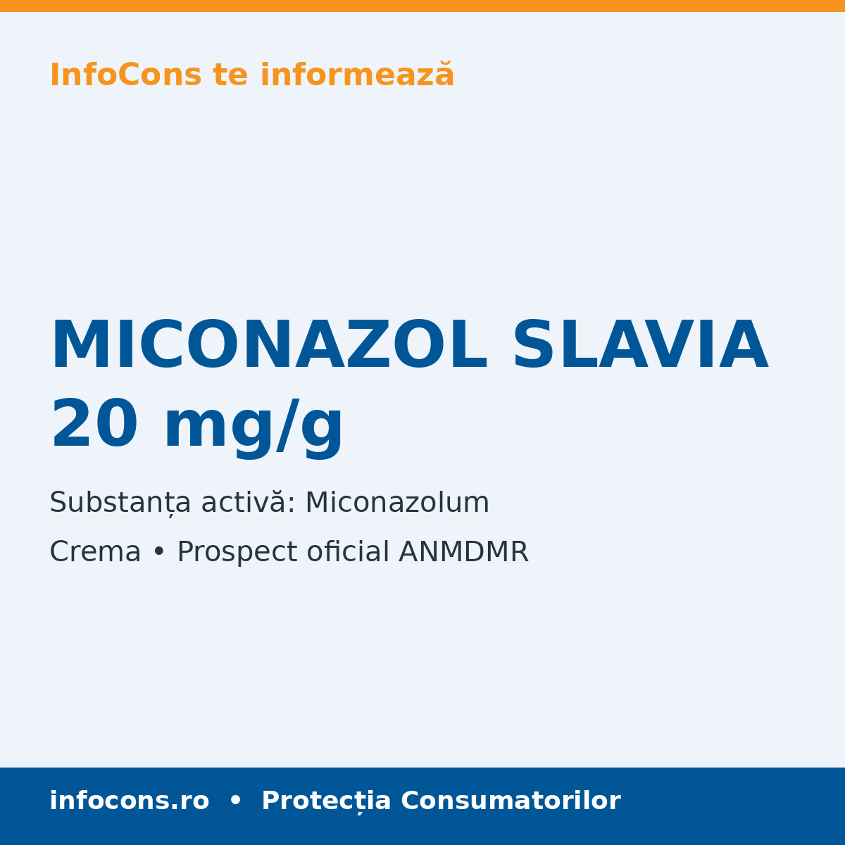 MICONAZOL SLAVIA 20 mg/g - Prospect Medical - InfoCons