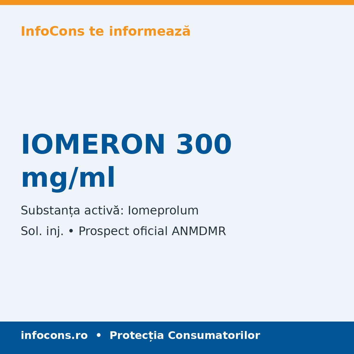 IOMERON 300 mg/ml - Prospect Medical - InfoCons