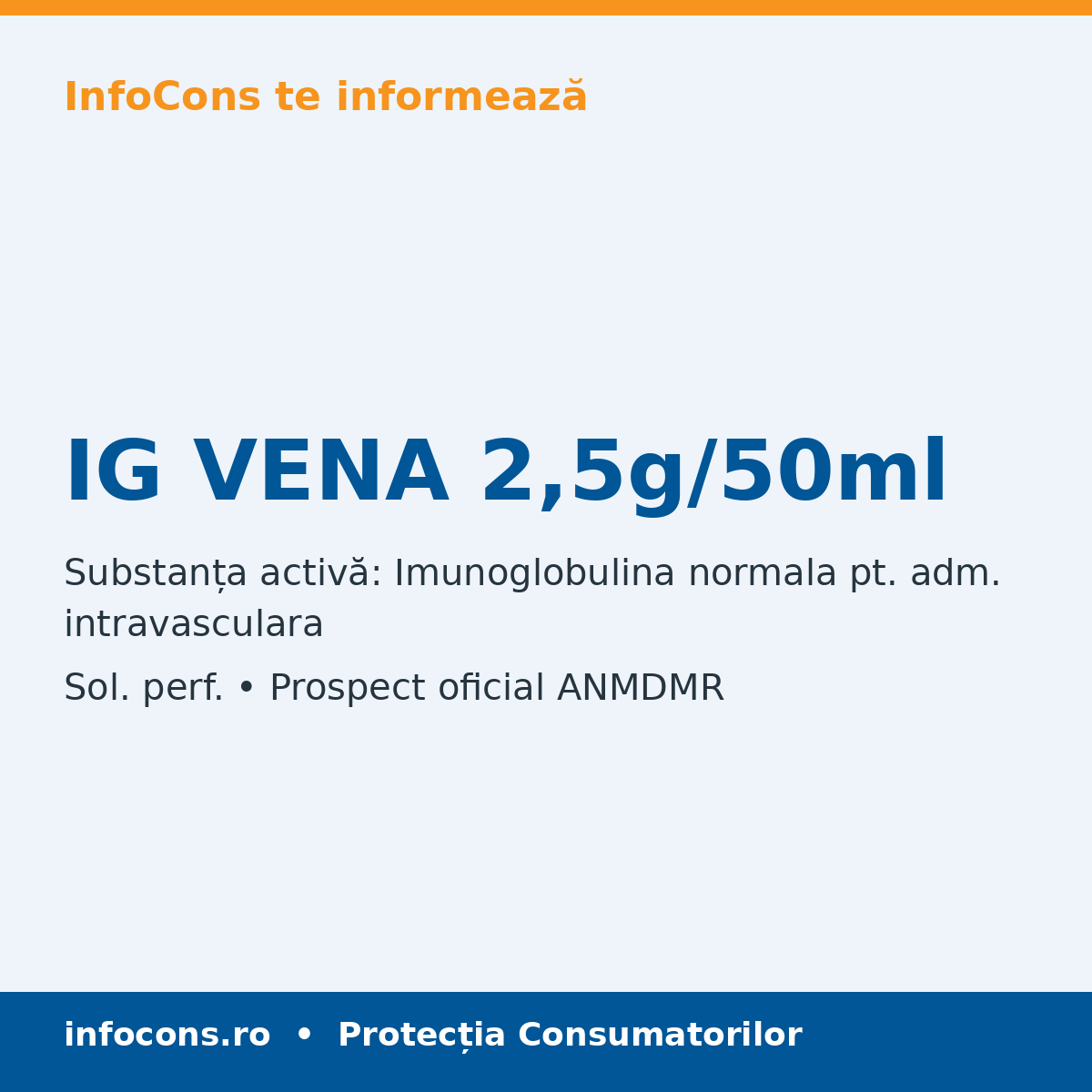 IG VENA 2,5g/50ml - Prospect Medical - InfoCons