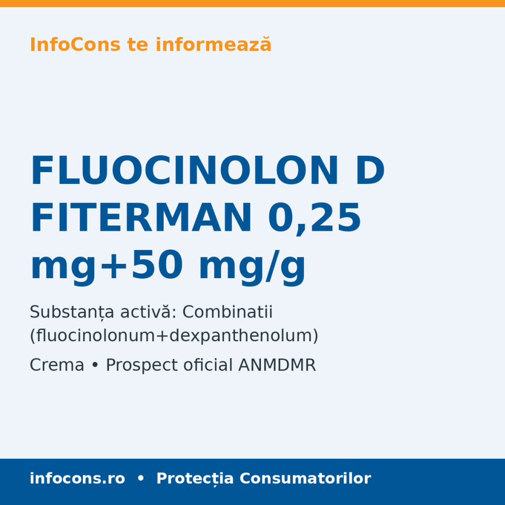 FLUOCINOLON D FITERMAN 0,25 mg+50 mg/g - Prospect Medical - InfoCons