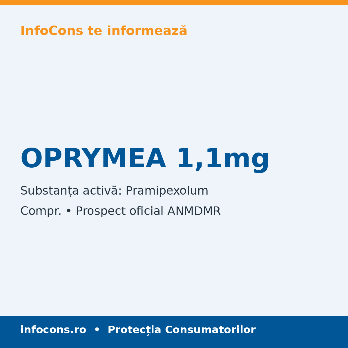 OPRYMEA 1,1mg - Prospect Medical - InfoCons