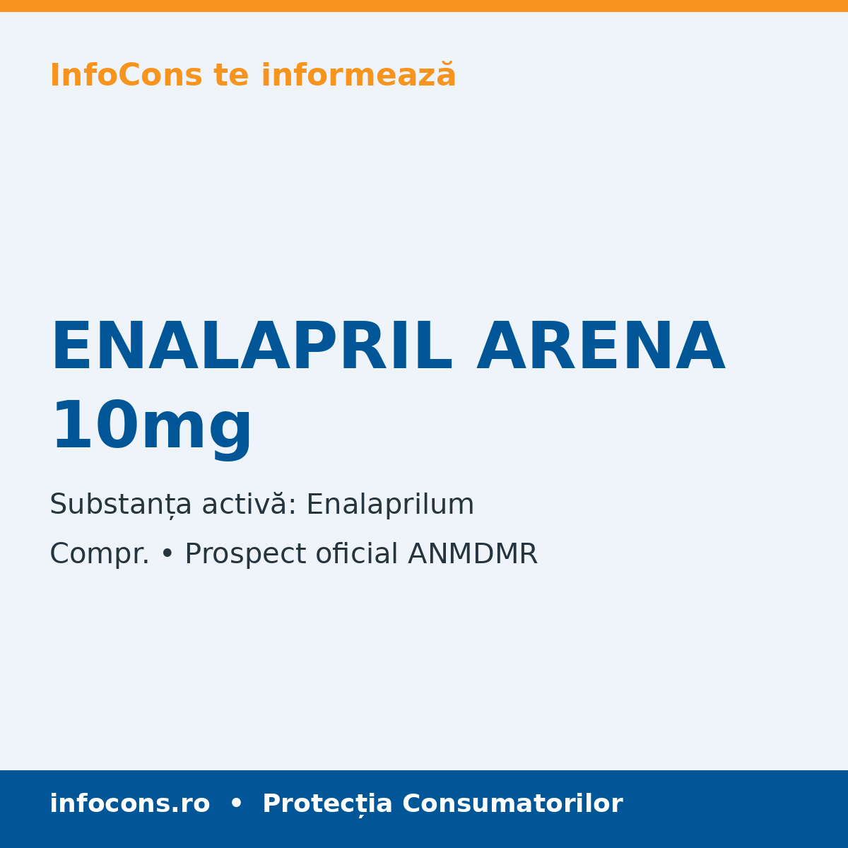 ENALAPRIL ARENA 10mg - Prospect Medical - InfoCons