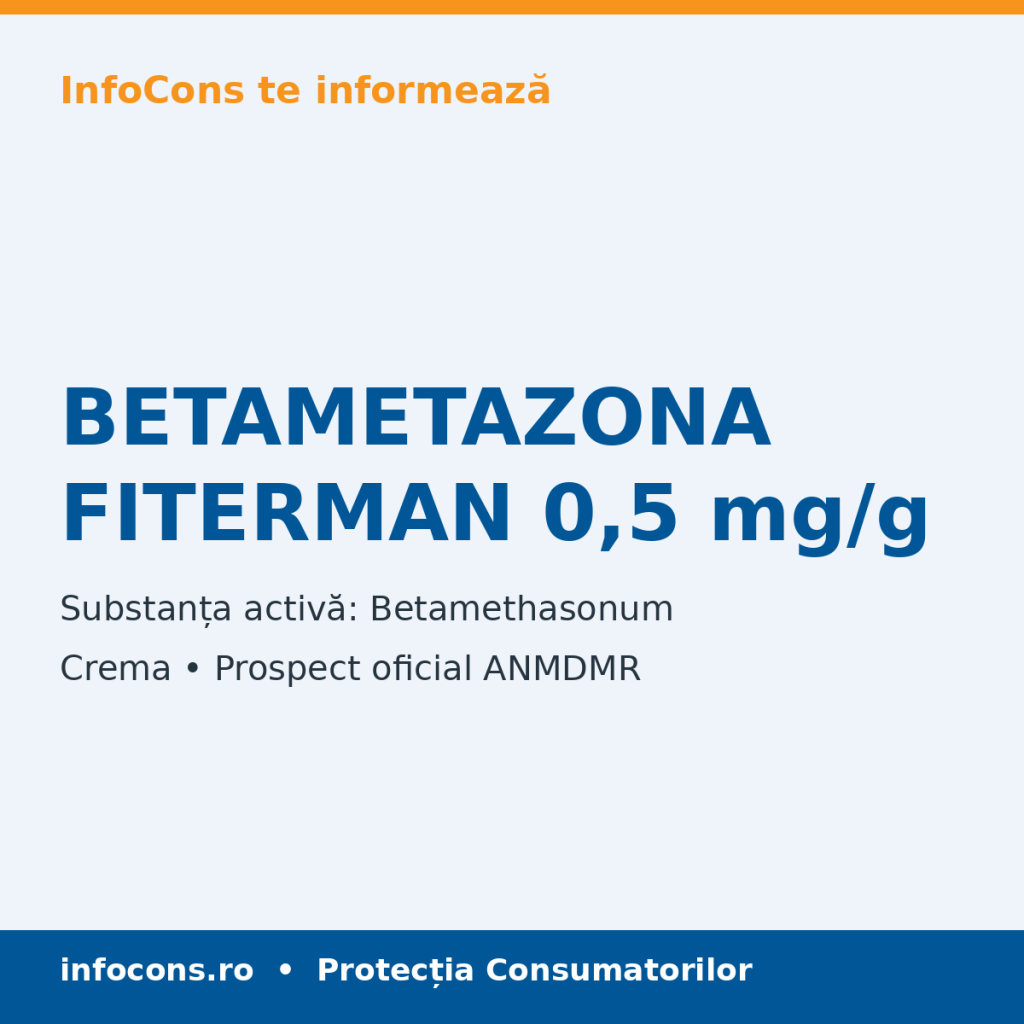 BETAMETAZONA FITERMAN 0,5 mg/g - Prospect Medical - InfoCons