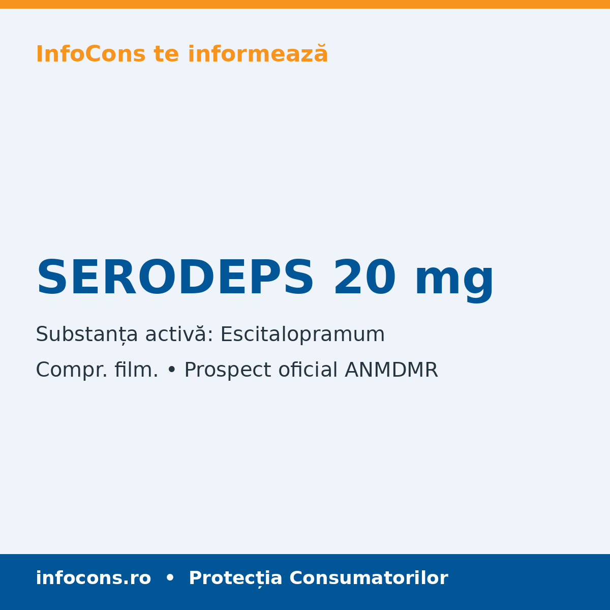 SERODEPS 20 mg - Prospect Medical - InfoCons