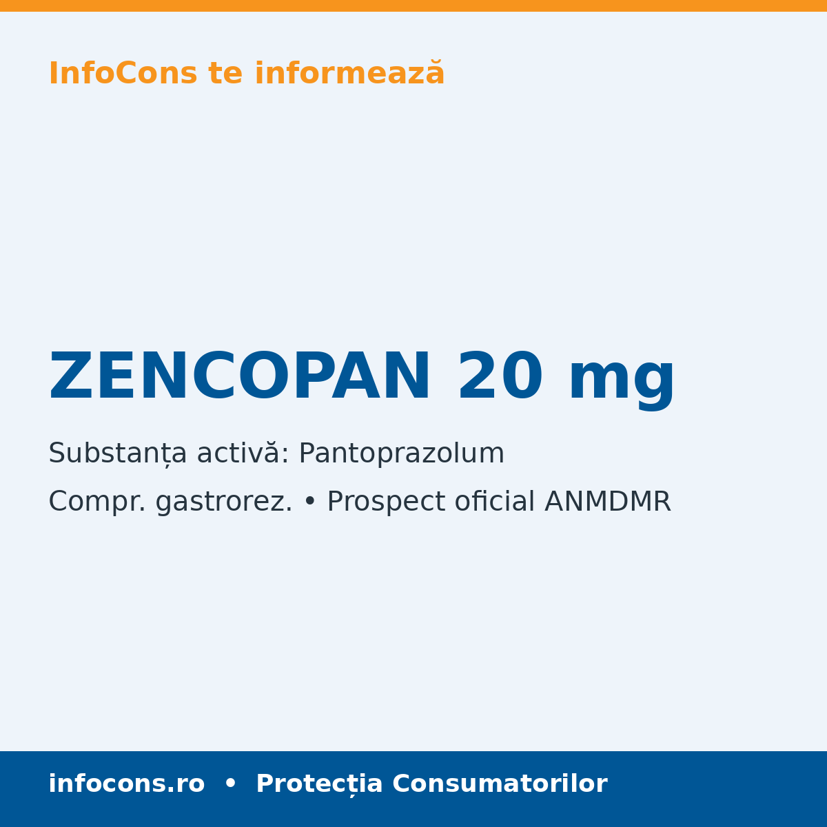 ZENCOPAN 20 mg - Prospect Medical - InfoCons