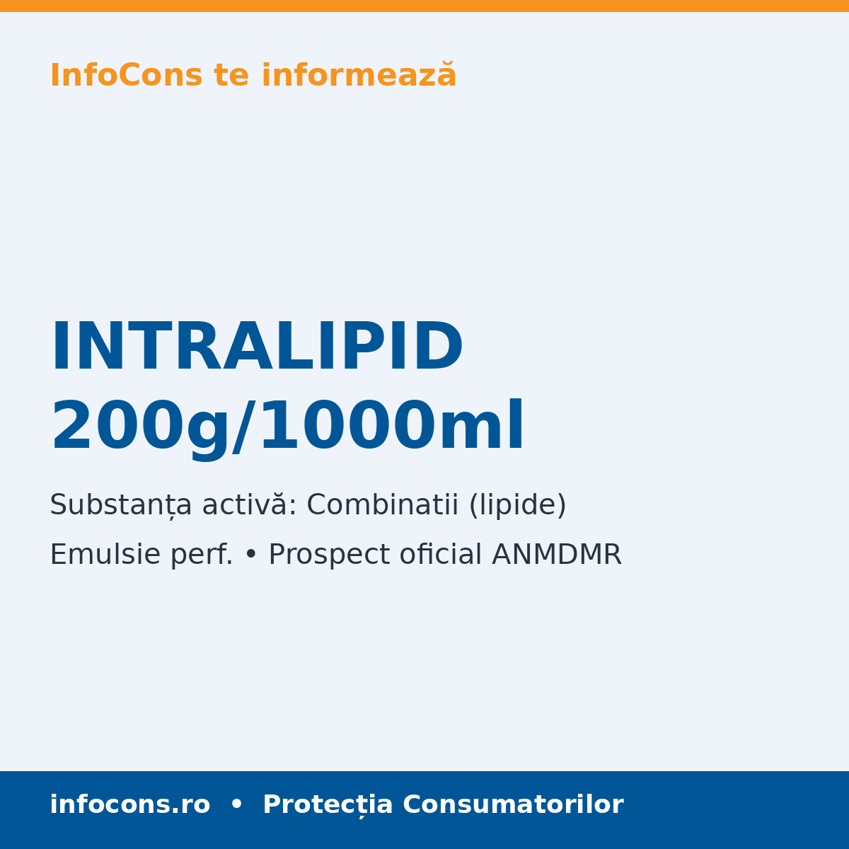 INTRALIPID 200g/1000ml - Prospect Medical - InfoCons