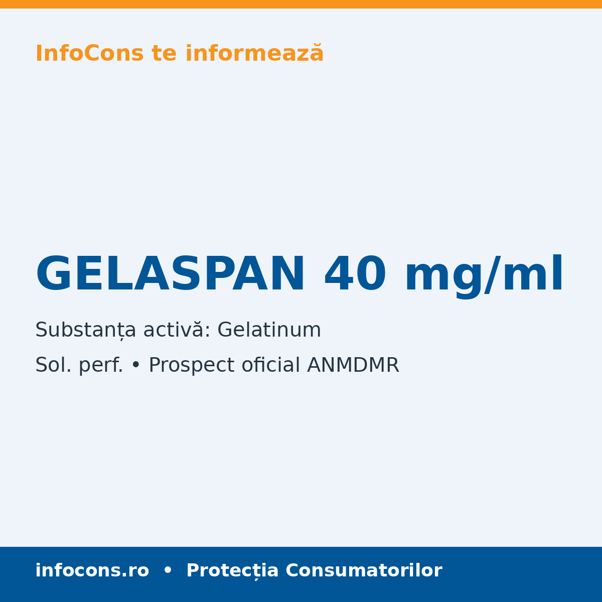 GELASPAN 40 mg/ml - Prospect Medical - InfoCons